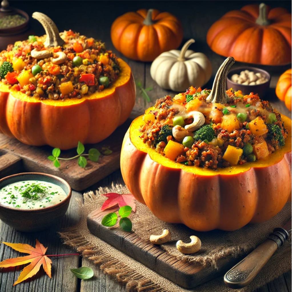 Neue Kürbis-Rezepte für den Herbst: Gefüllter Kürbis mit Hackfleisch ...