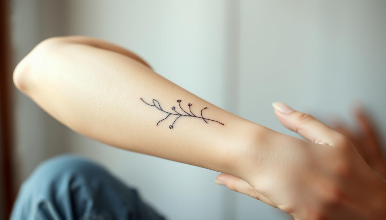 fineline tattoo tattoo ganzer arm frau dezent